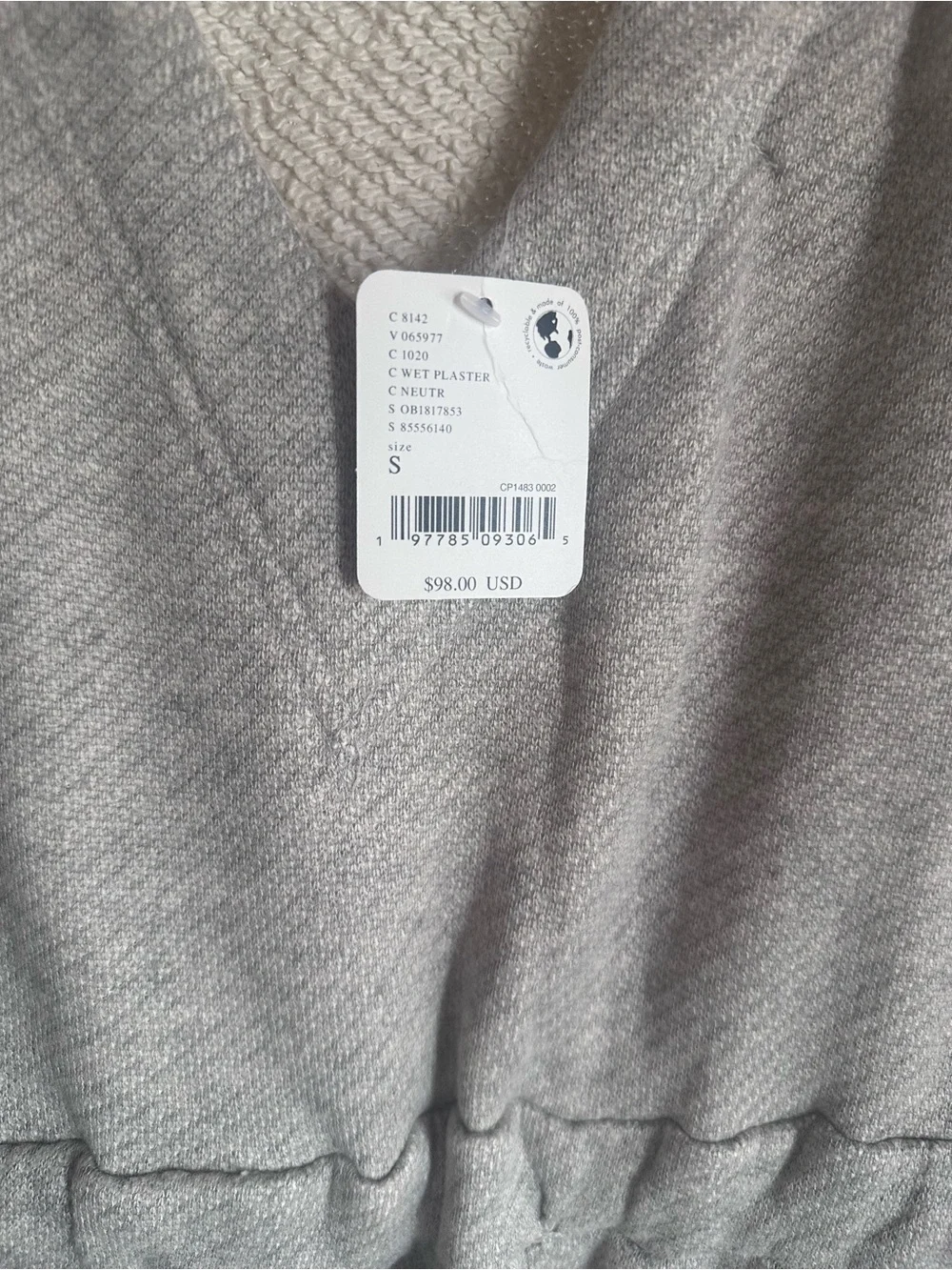 Free People Wide-Leg Knit Drawstring Pantsuit in Taupe - Picture 4 of 4